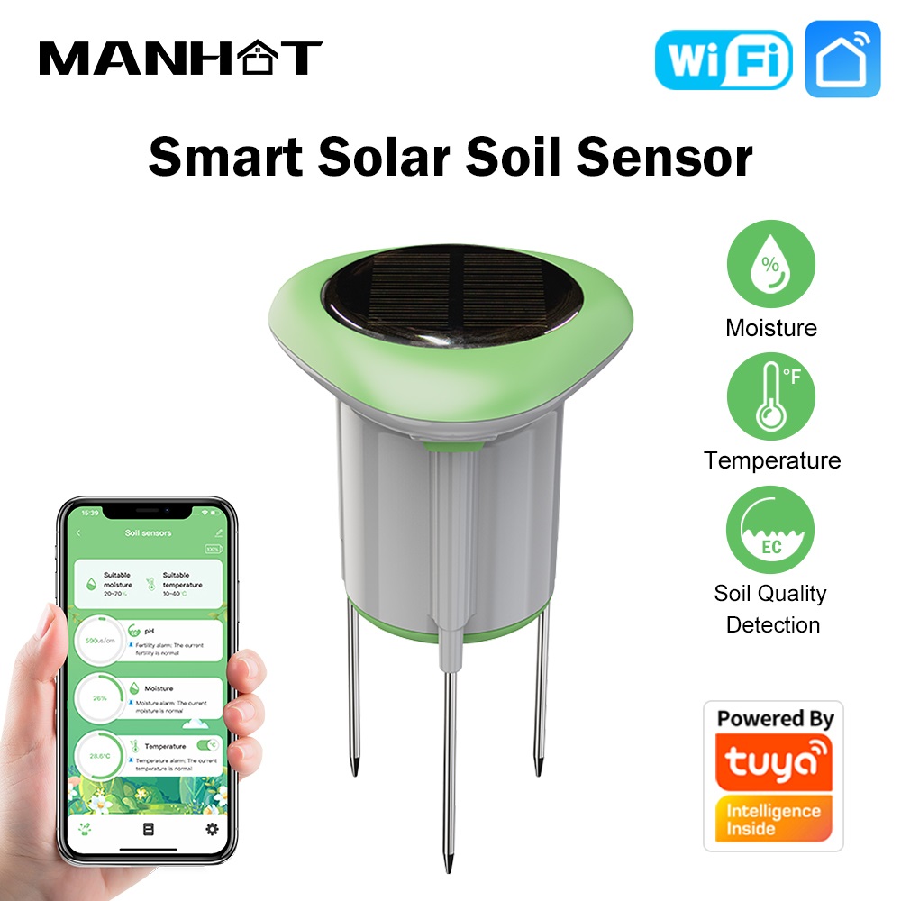 Smart Garden Sensors - Умный Wi-Fi датчик почвы MANHOT 3-в-1: