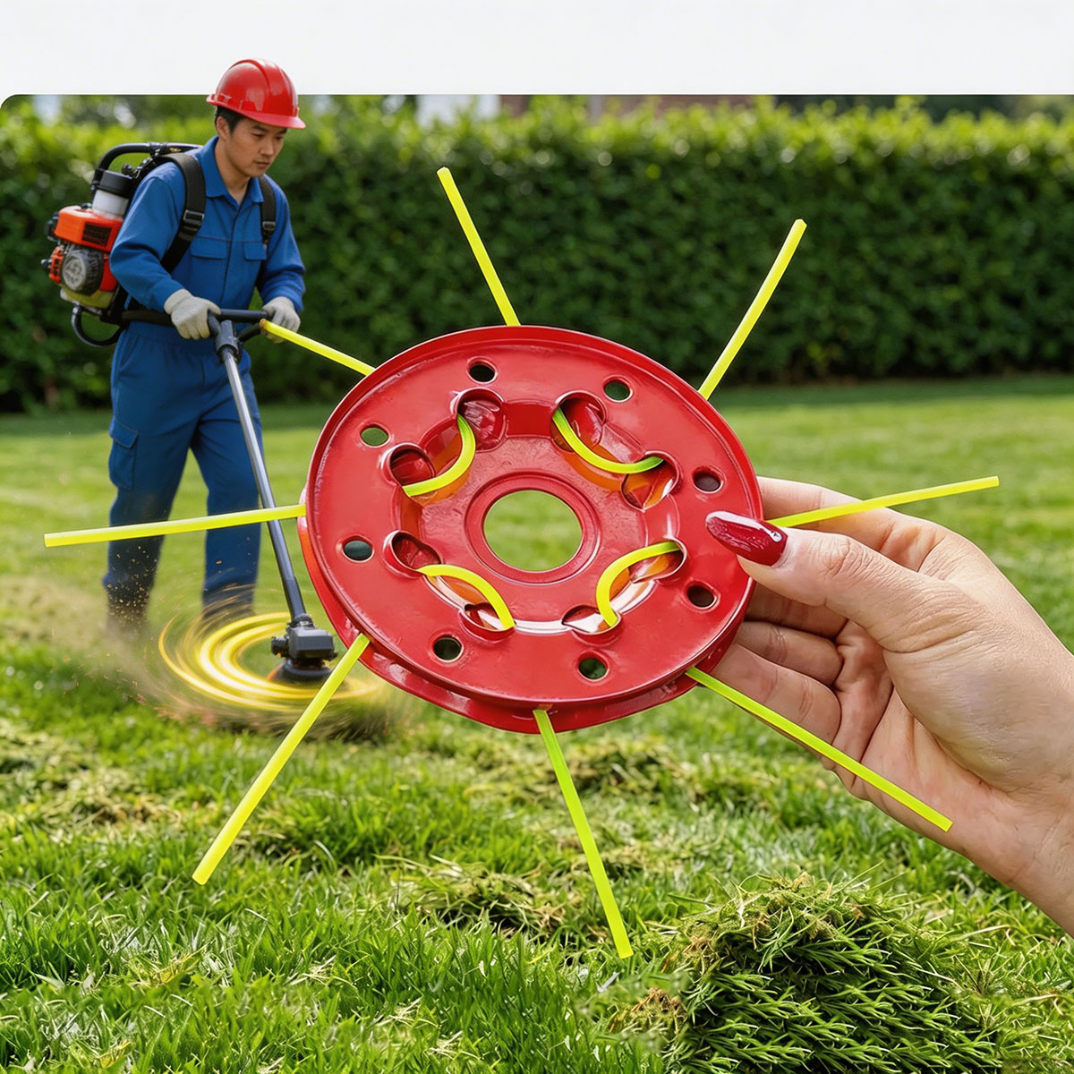 Smart Garden Edging - Железная 8-луночная дисковая насадка для триммера