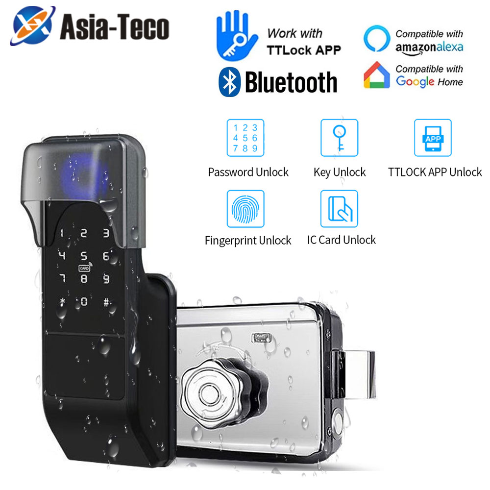Smart Garden Gate Lock - IP65 Водонепроницаемый TTLock Умный дверной замок