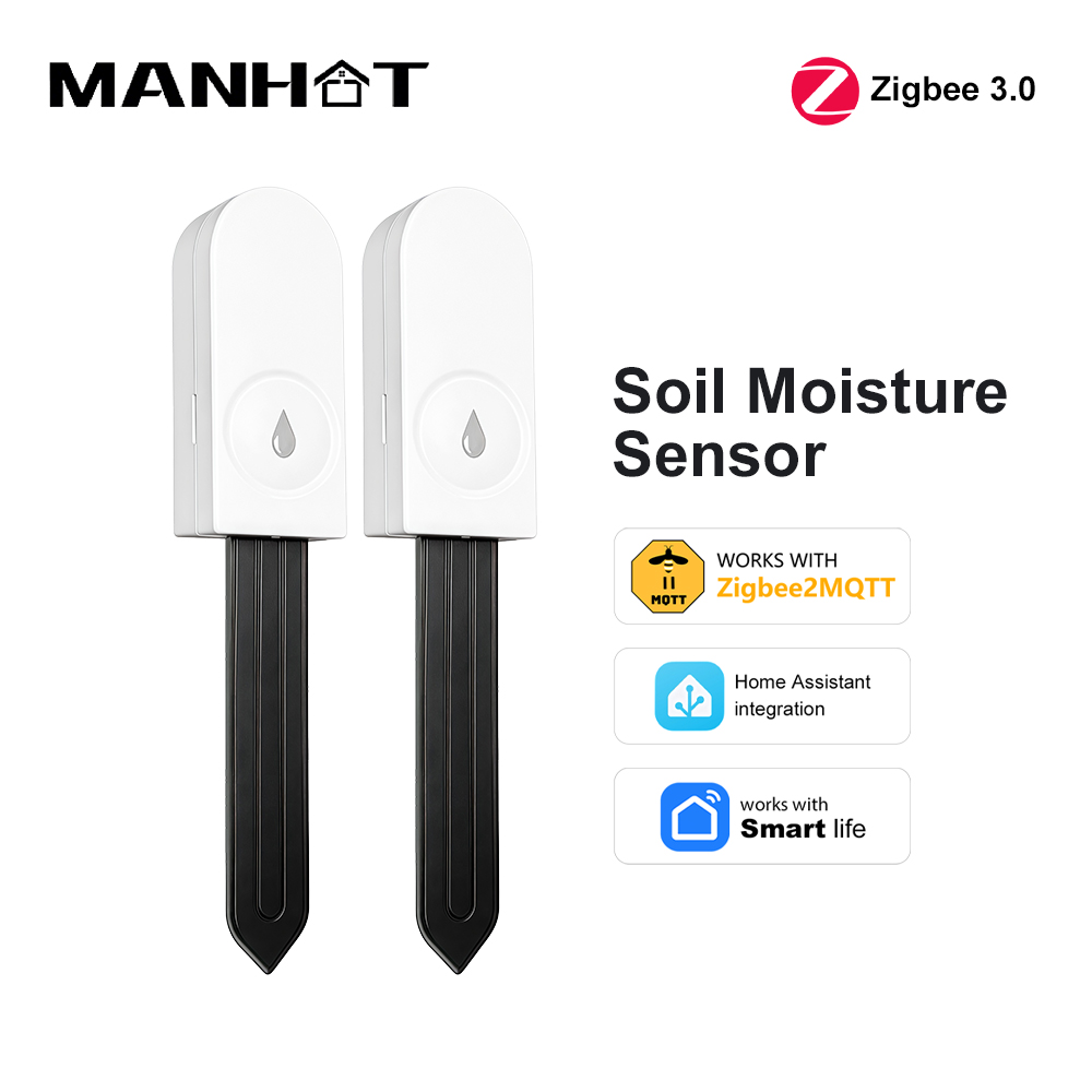 Smart Garden Sensors - Датчик влажности почвы Zigbee 3.0, термогигрометр