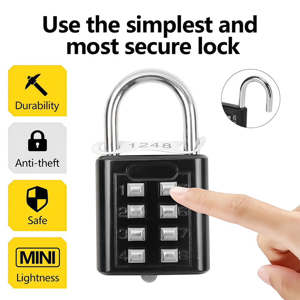 Smart Garden Gate Lock - 8-значная комбинация, наружная кнопка, водонепроницаемый фиксированный