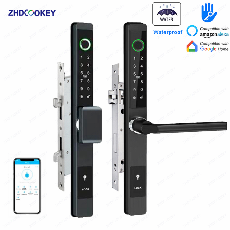 Smart Garden Gate Lock - Биометрический цифровой дверной замок ZHDCOOKEY, водонепроницаемый,