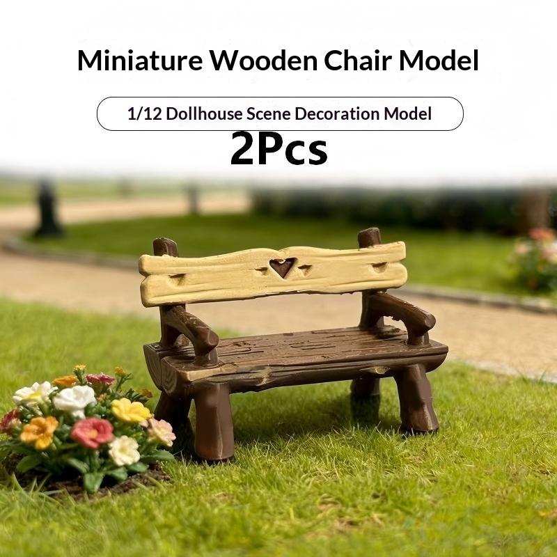 Smart Garden Diy - 2 шт. миниатюрные скамейки 1/12 для