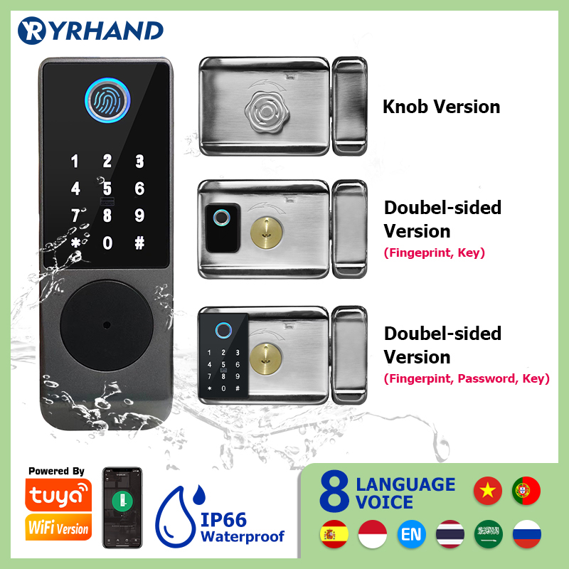 Smart Garden Gate Lock - Дверной смарт-замок Tuya, водонепроницаемый замок с